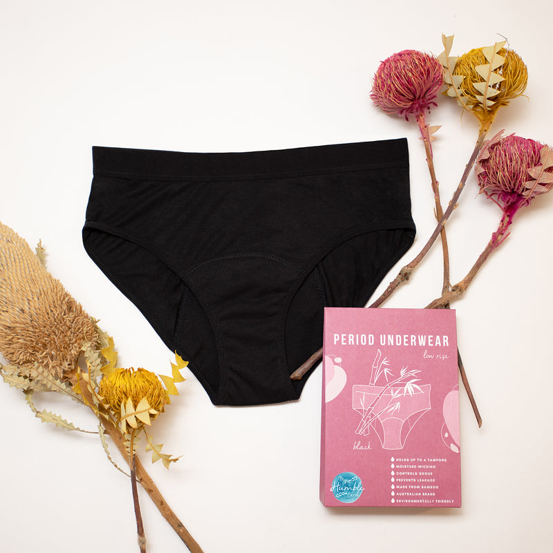 Period and Incontinence Underwear - My Humble Earth Low Rise Bikini 2 Pack